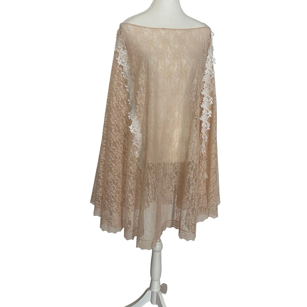 Handmade Lace Poncho from Vintage Lace - Picture 9 of 9